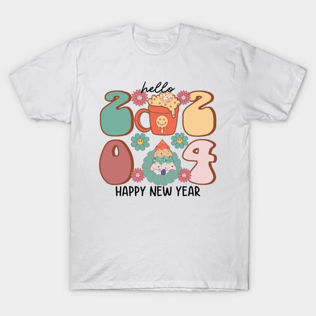 Happy New Year 2024 T-Shirt by MZeeDesigns